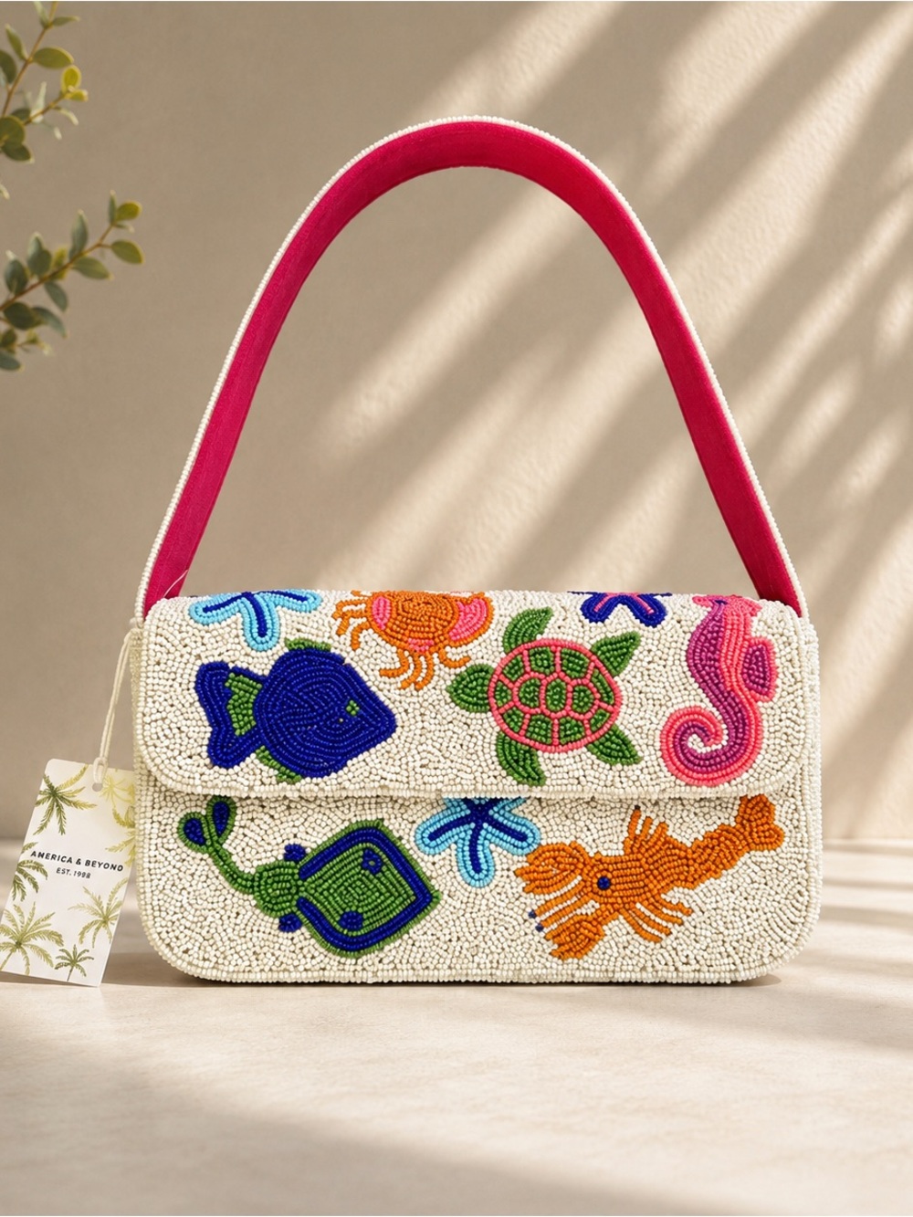 🐚 America & Beyond Beaded Under-the-Sea Shoulder Bag